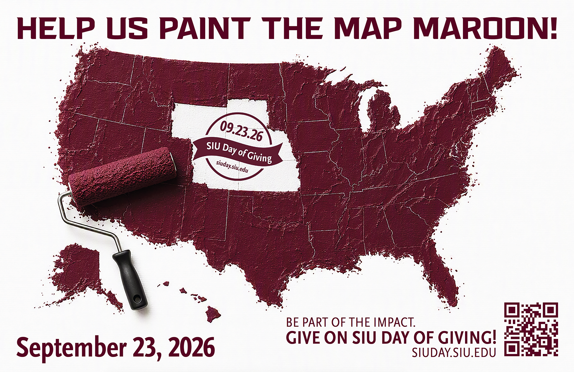 SIU Day of Giving - Paint the Map Maroon